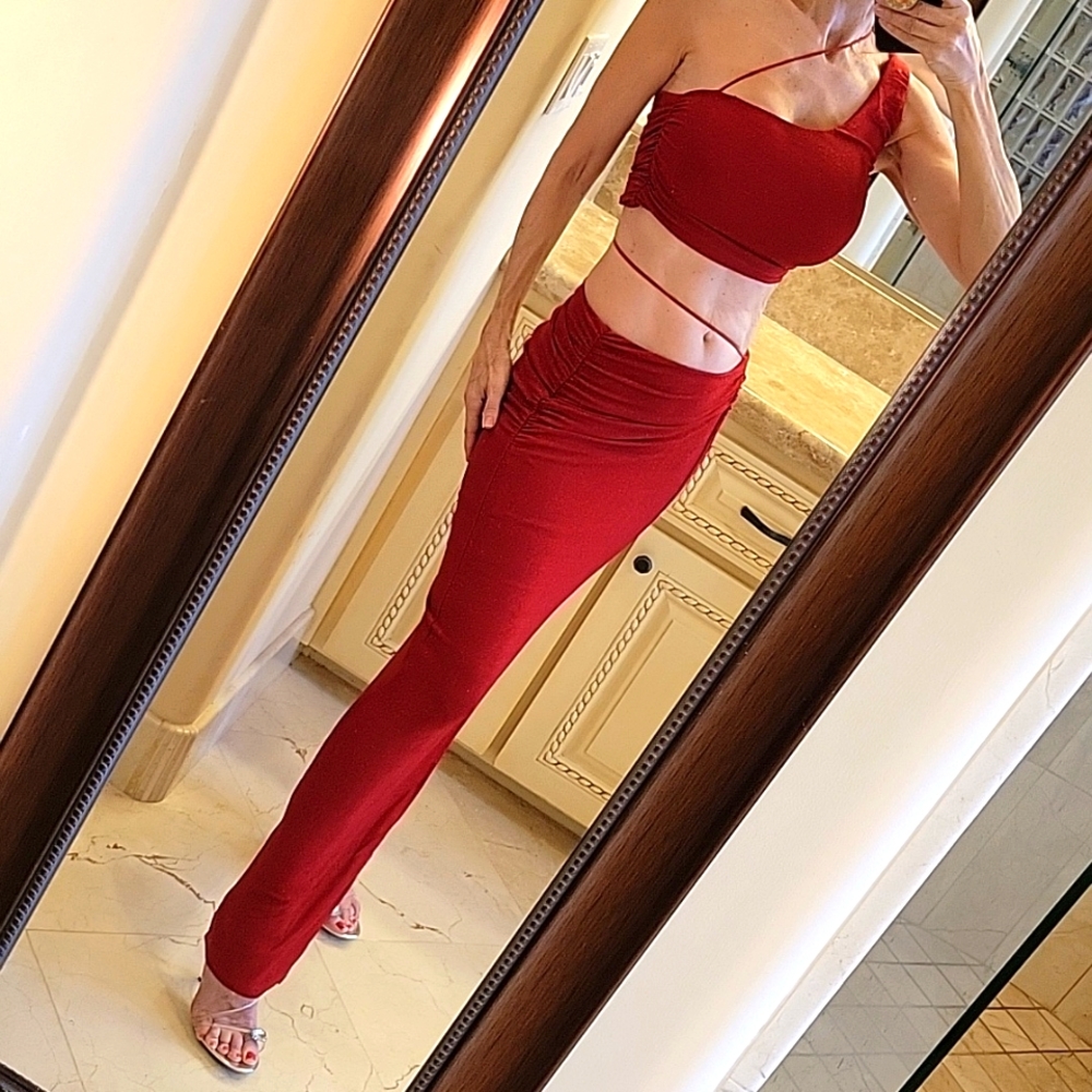 Tiger Mist Red Pearlie Top & Skirt Set, XS - Picture 1 of 14